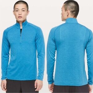 Lululemon Metal Vent Tech 1/2 Zip Long Sleeve Dark Royal / Baltic Blue Sz XXL